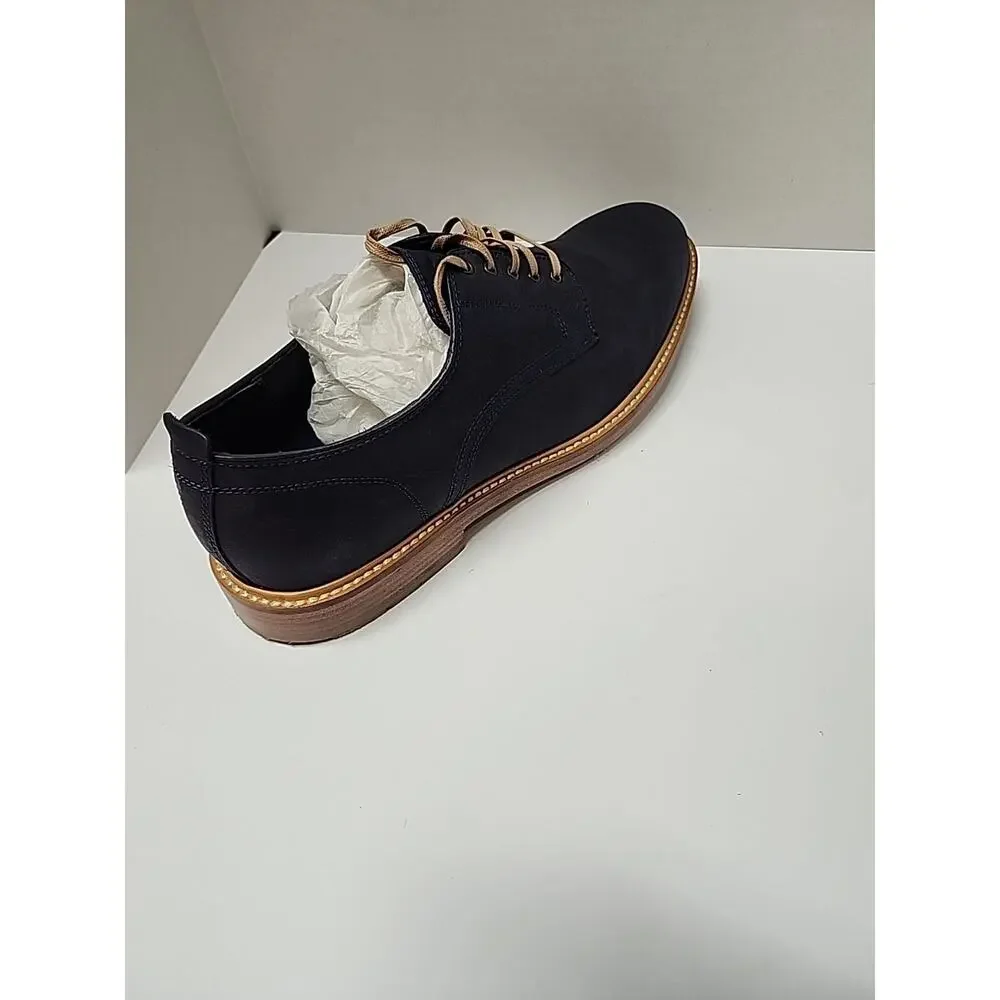 Cole Haan Tyler Grand Plain Ox Shoes Mens 12M Marine Blue Wax C25105